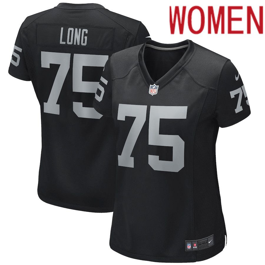 Women Oakland Raiders 75 Howie Long Nike Black Game Retired Player NFL Jersey